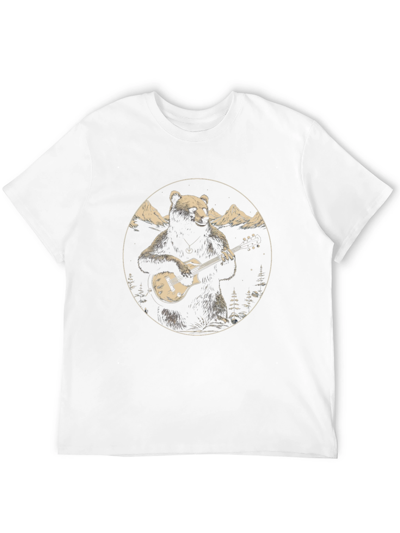 Bear Guitarist Graphic Tee - Black