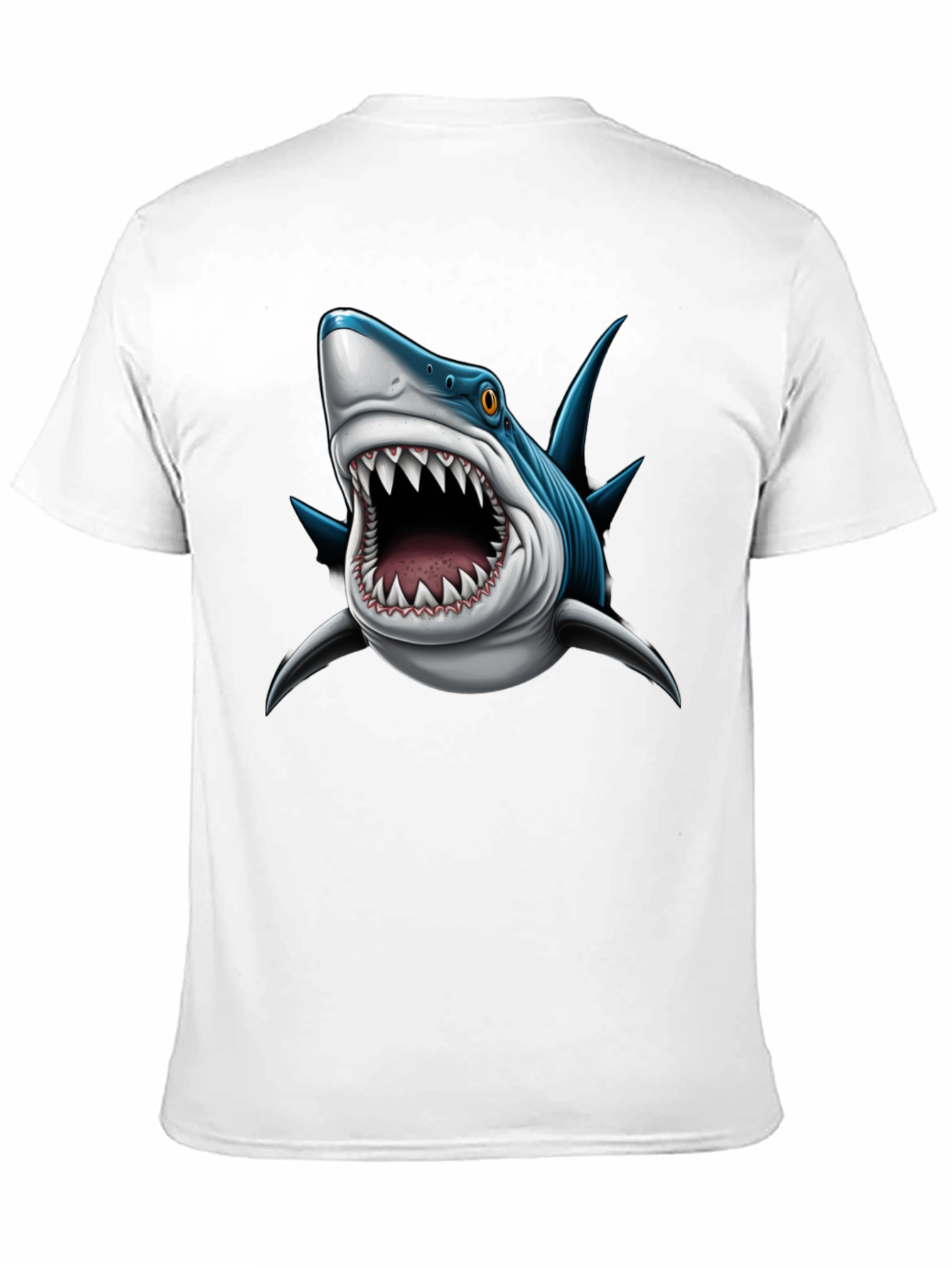 Mens Shark Attack Graphic Tee - Black