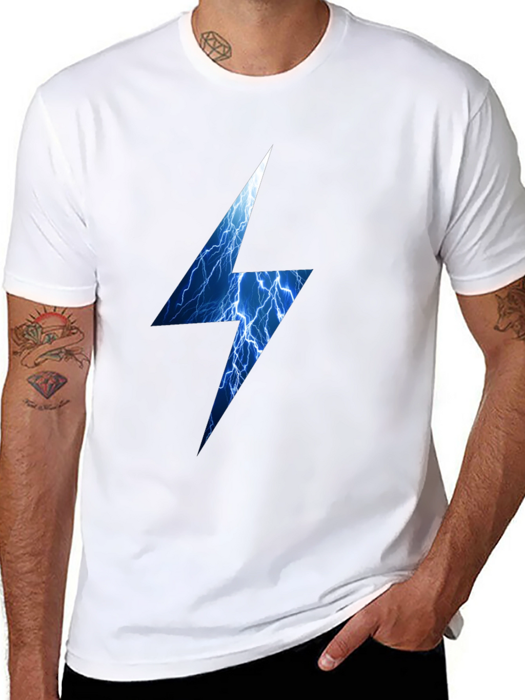 Electric Lightning Bolt Black T-Shirt