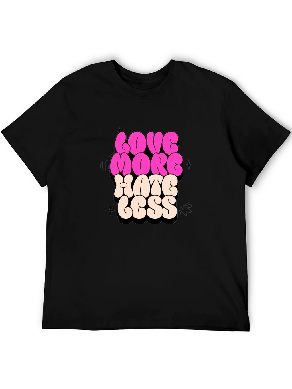 Love More Hate Less Graphic T-Shirt