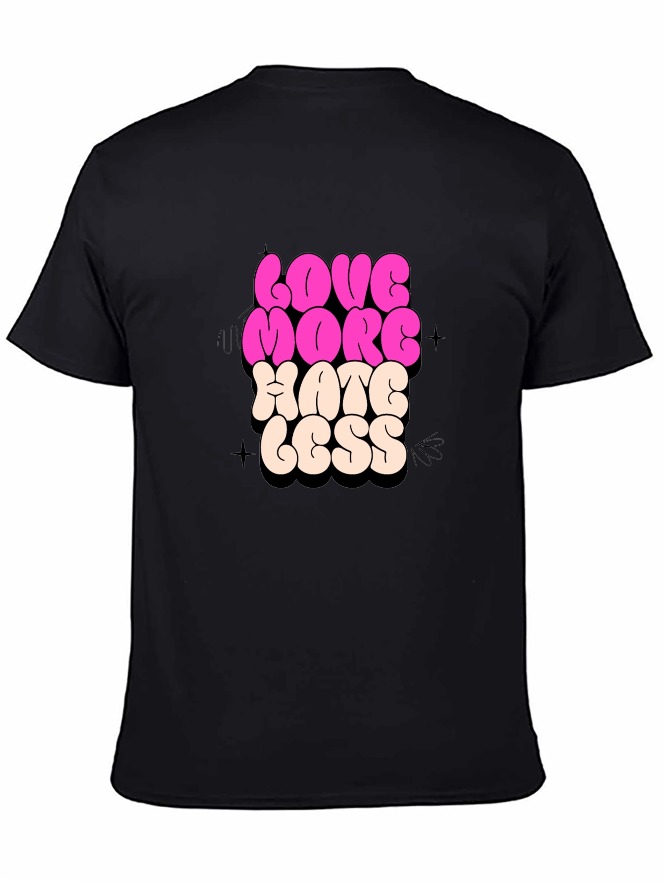 Love More Hate Less Graphic T-Shirt