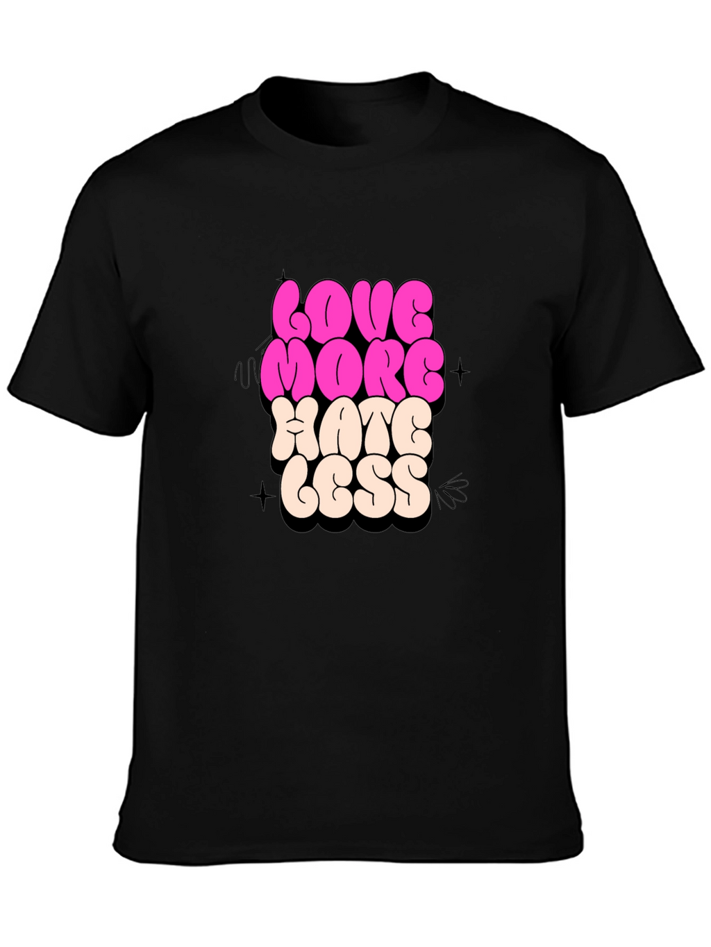 Love More Hate Less Graphic T-Shirt