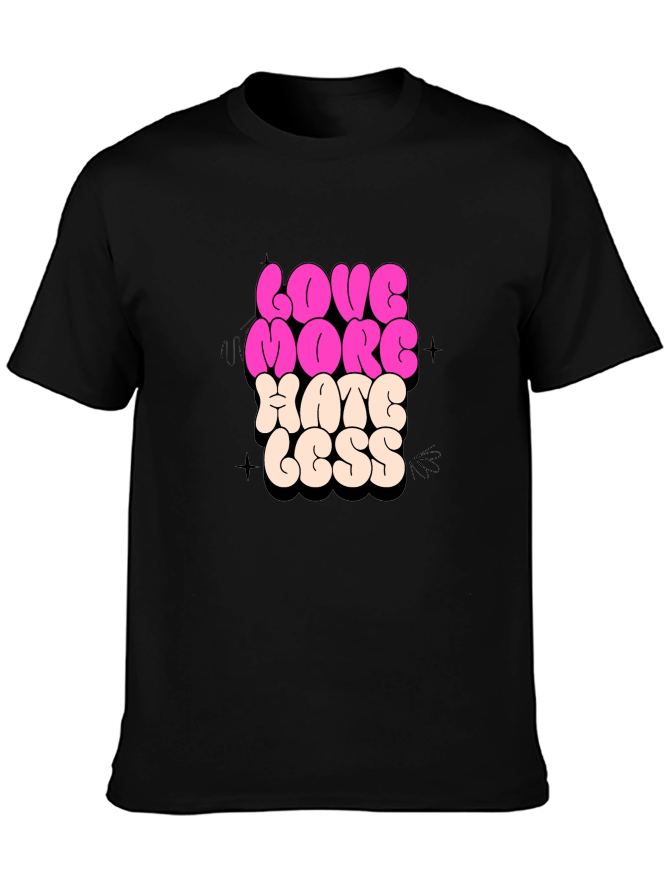 Love More Hate Less Graphic T-Shirt