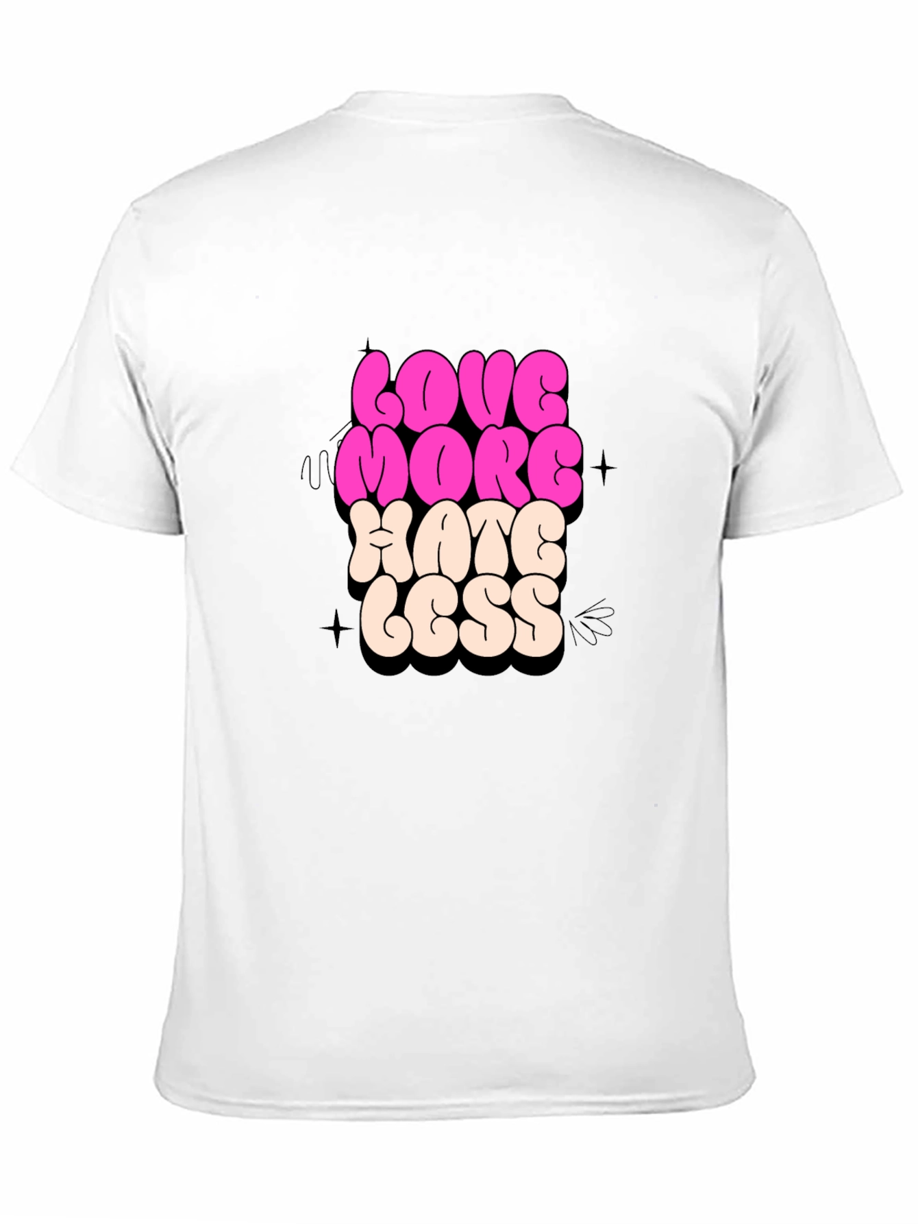Love More Hate Less Graphic T-Shirt