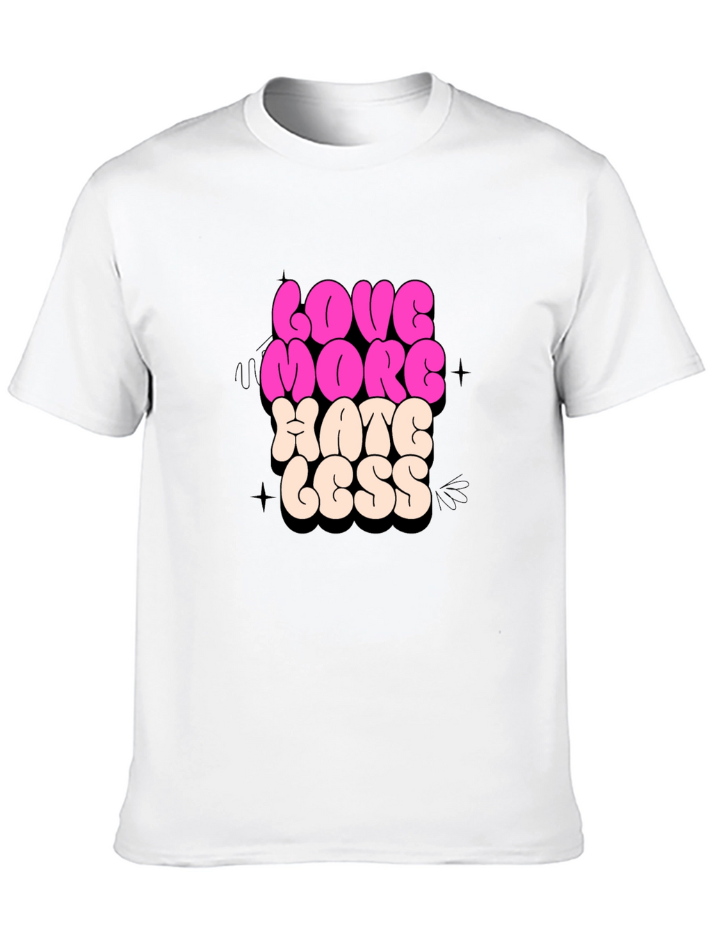 Love More Hate Less Graphic T-Shirt