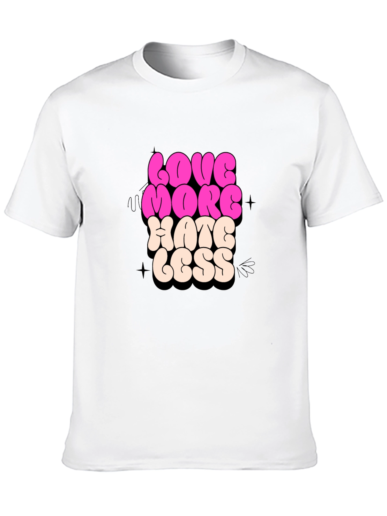 Love More Hate Less Graphic T-Shirt
