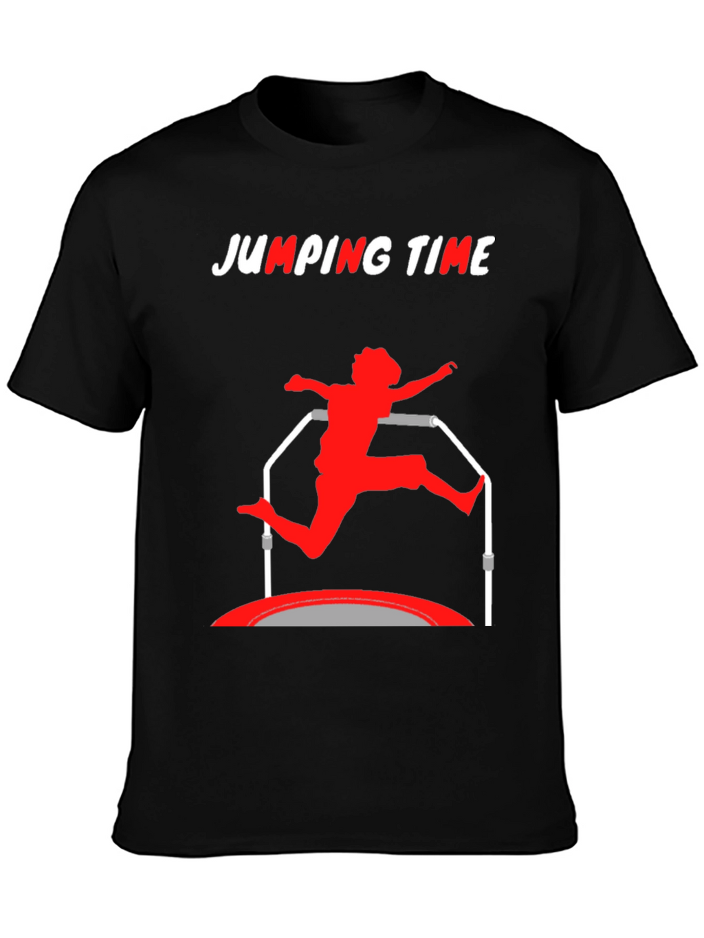 Jumping Time Black Graphic Tee