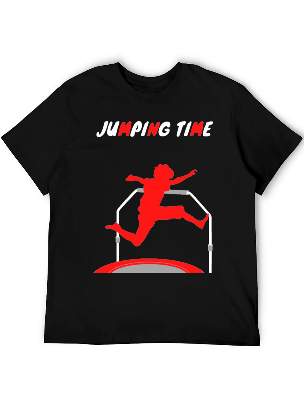 Jumping Time Black Graphic Tee