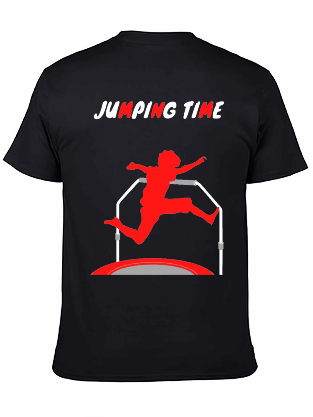 Jumping Time Black Graphic Tee