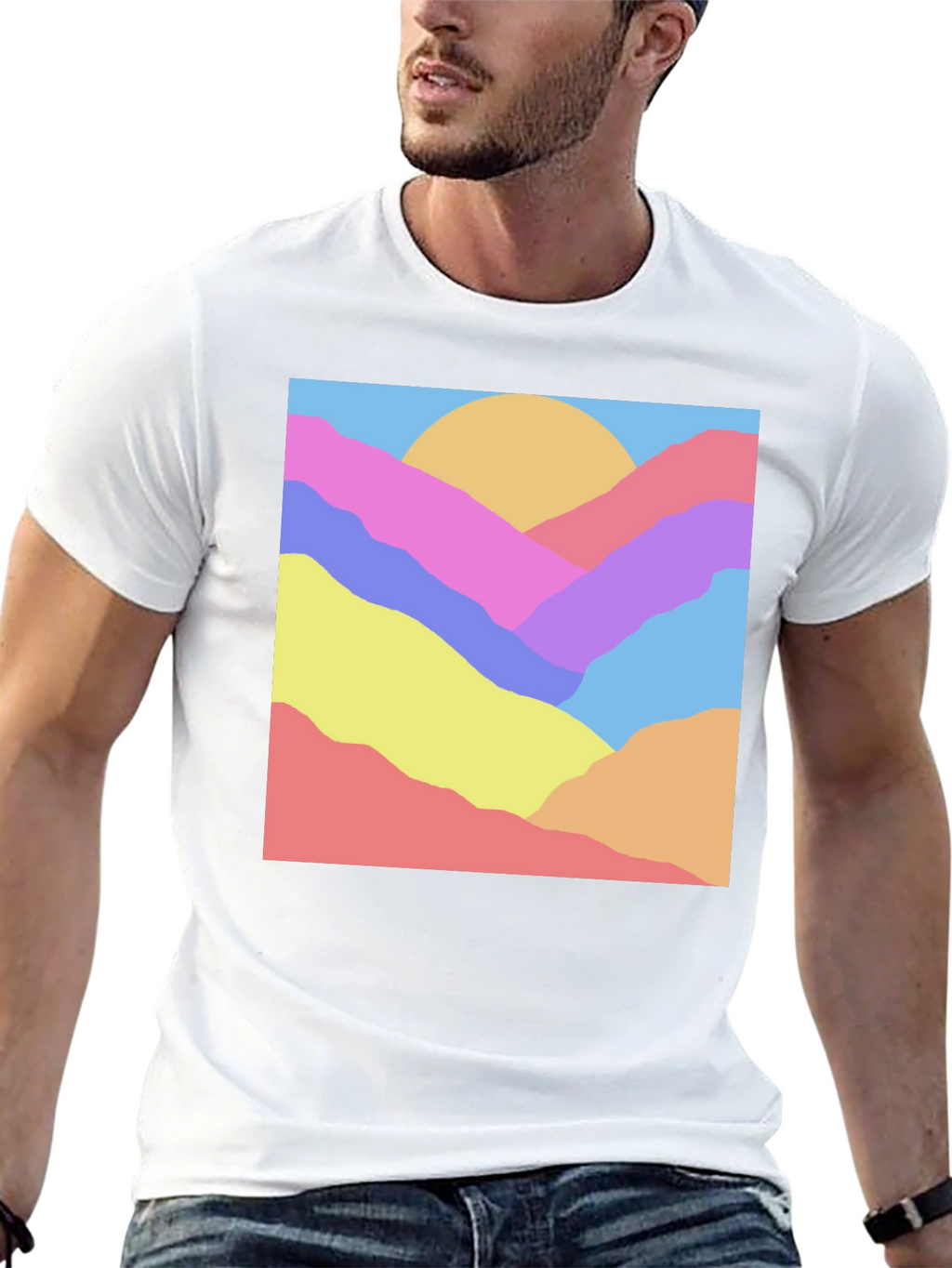 Abstract Mountain Graphic Tee - Unisex