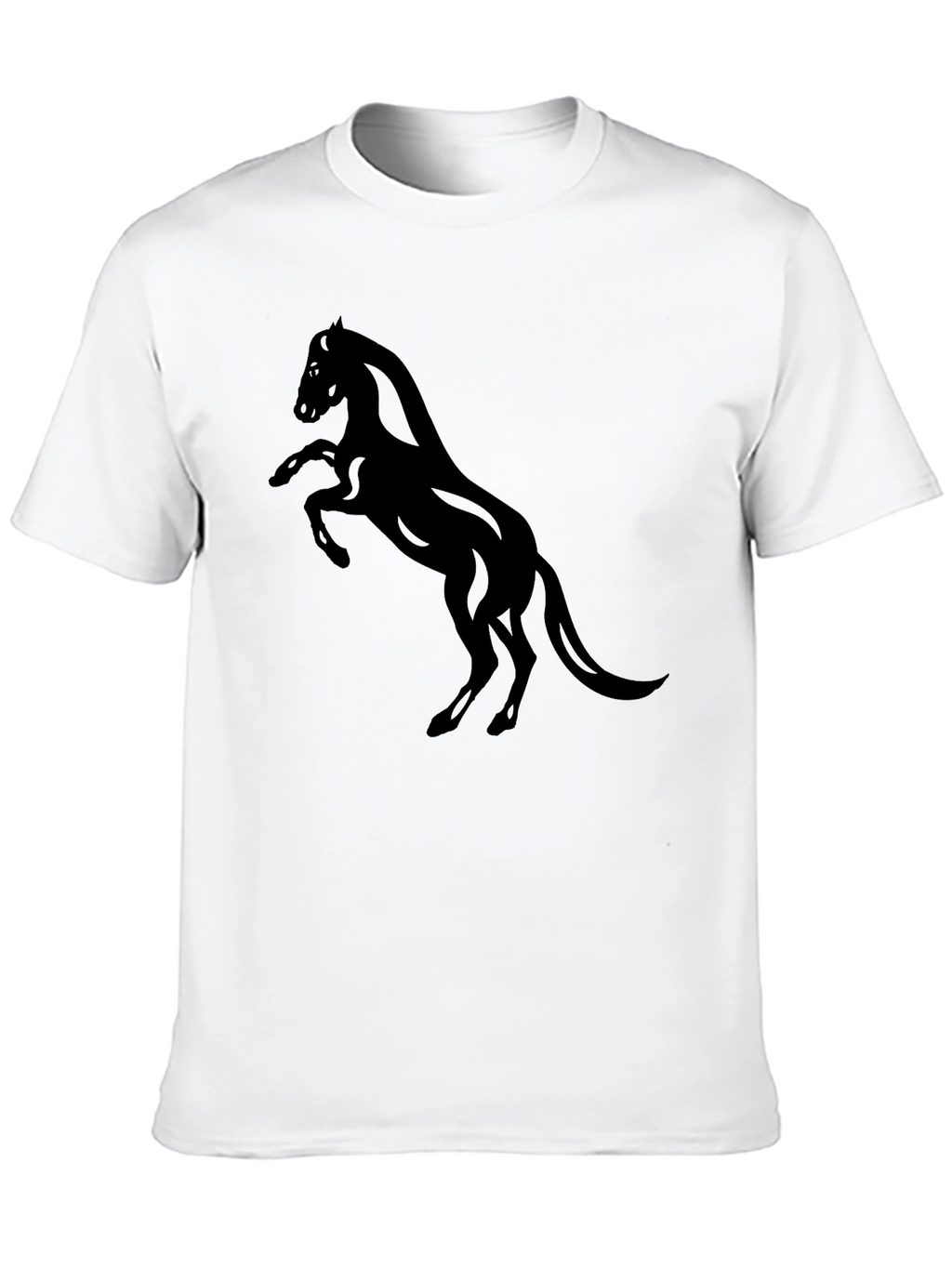 Black Horse Graphic T-Shirt - Stylish Mens Tee