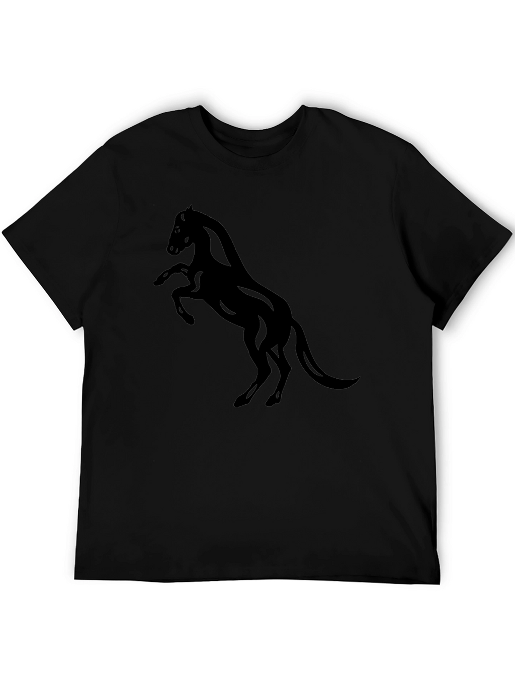 Black Horse Graphic T-Shirt - Stylish Mens Tee