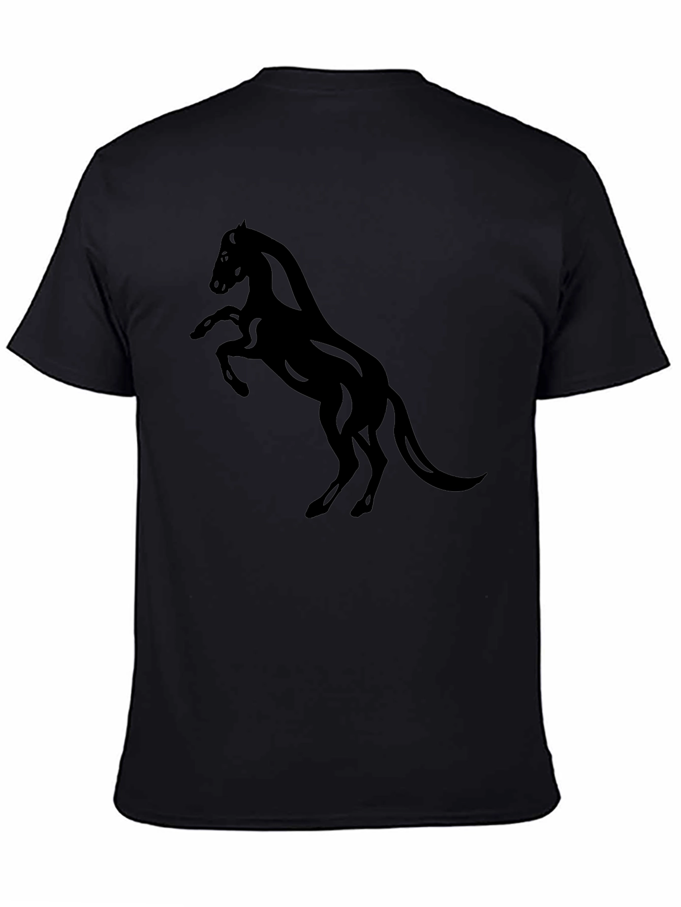Black Horse Graphic T-Shirt - Stylish Mens Tee