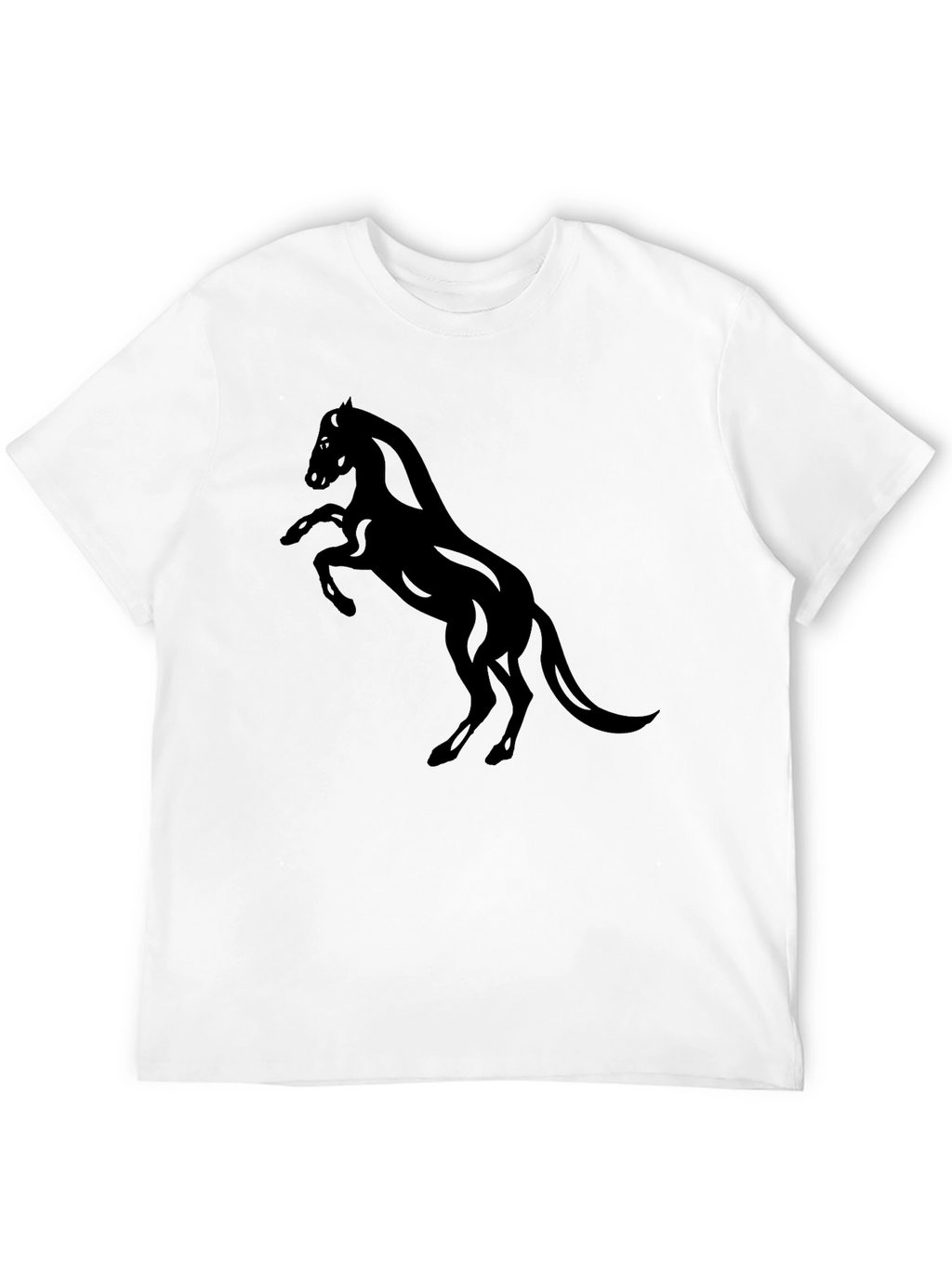 Black Horse Graphic T-Shirt - Stylish Mens Tee