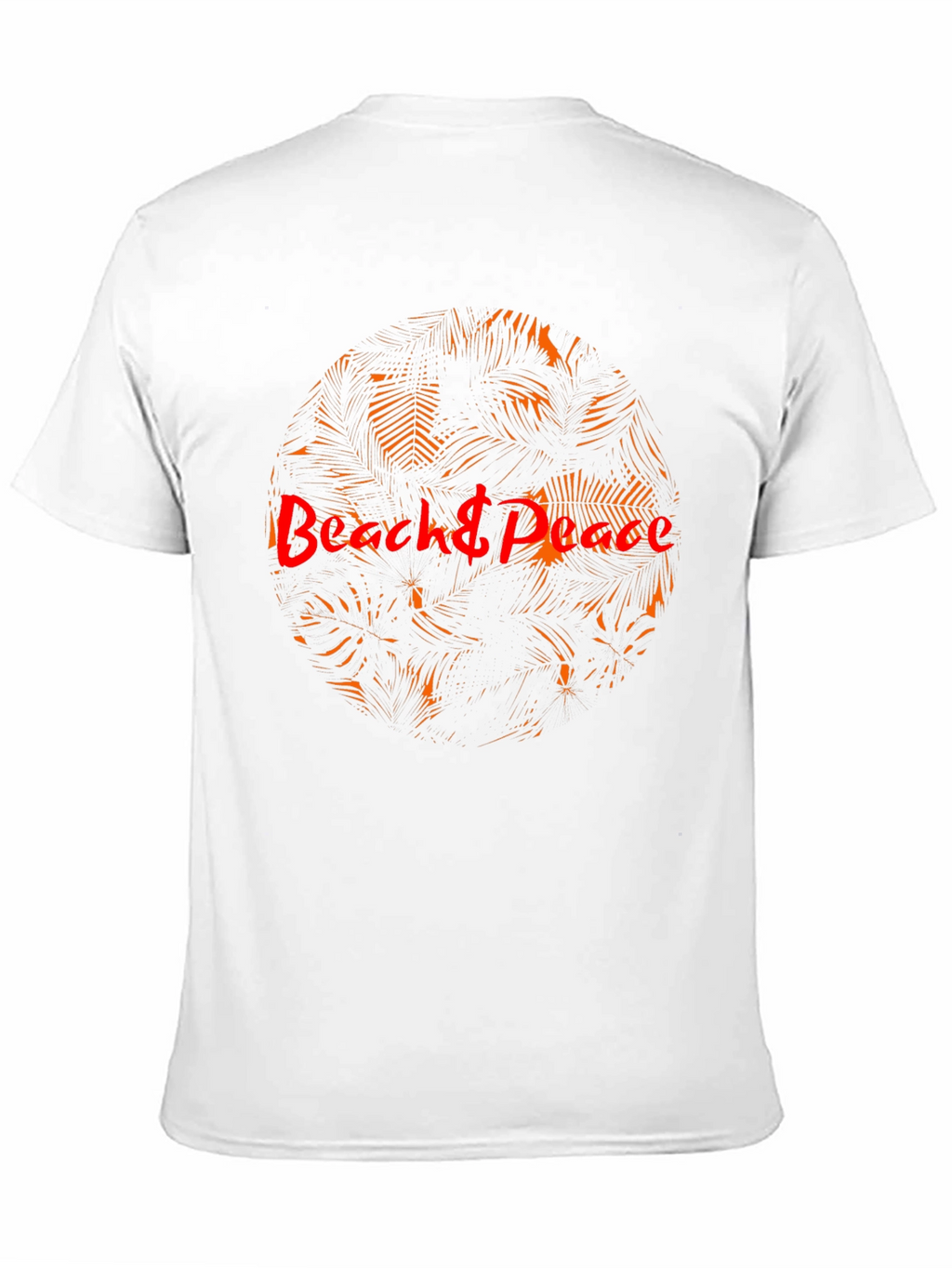 Beach & Peace Graphic T-Shirt - Tropical Palm Design
