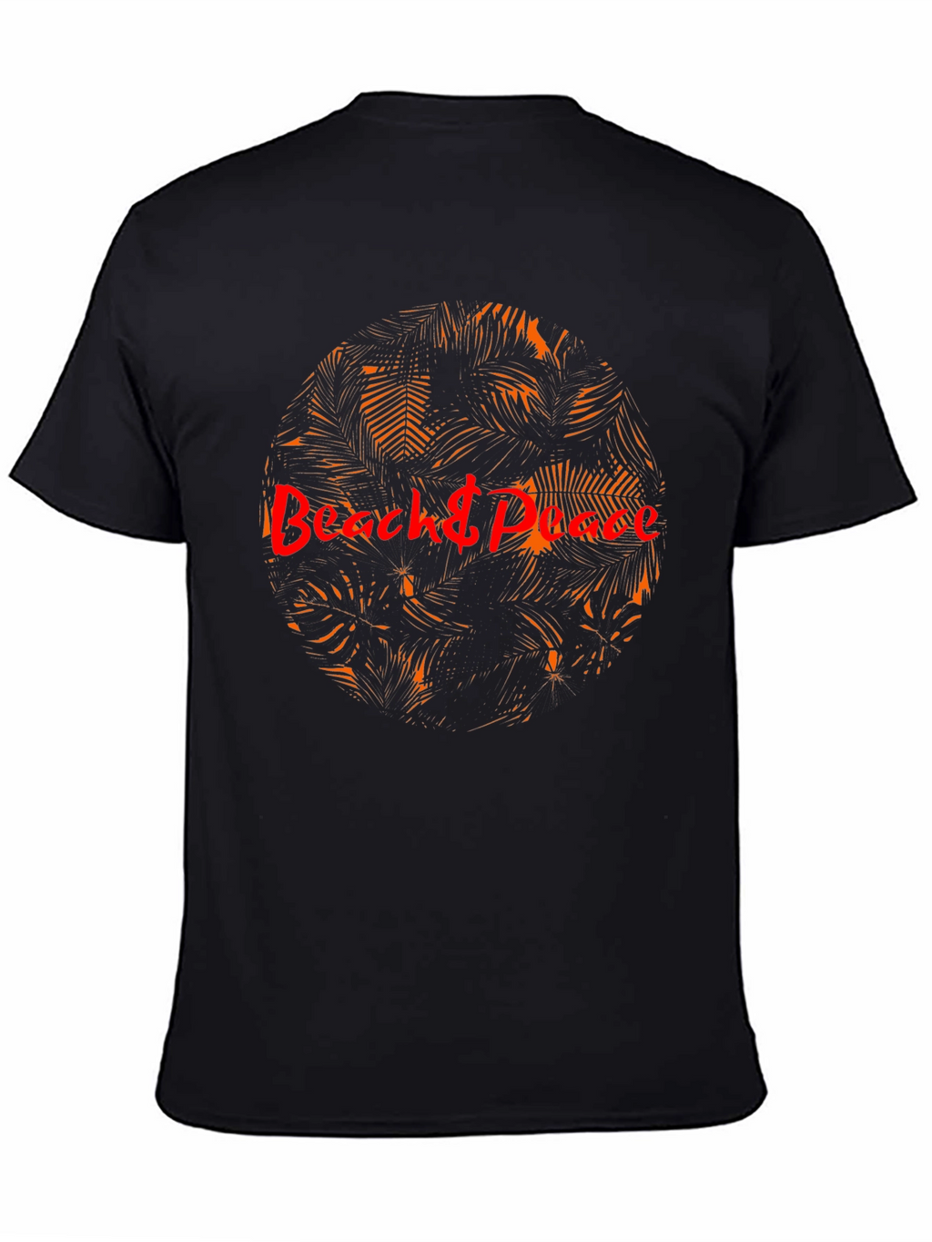 Beach & Peace Graphic T-Shirt - Tropical Palm Design