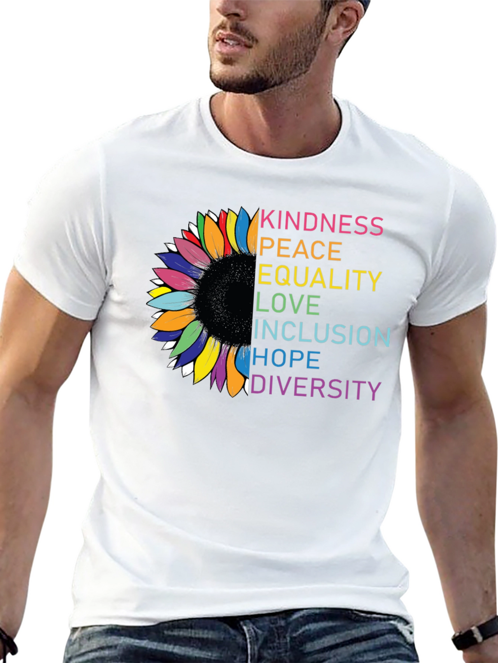 Kindness Peace Equality Graphic T-Shirt