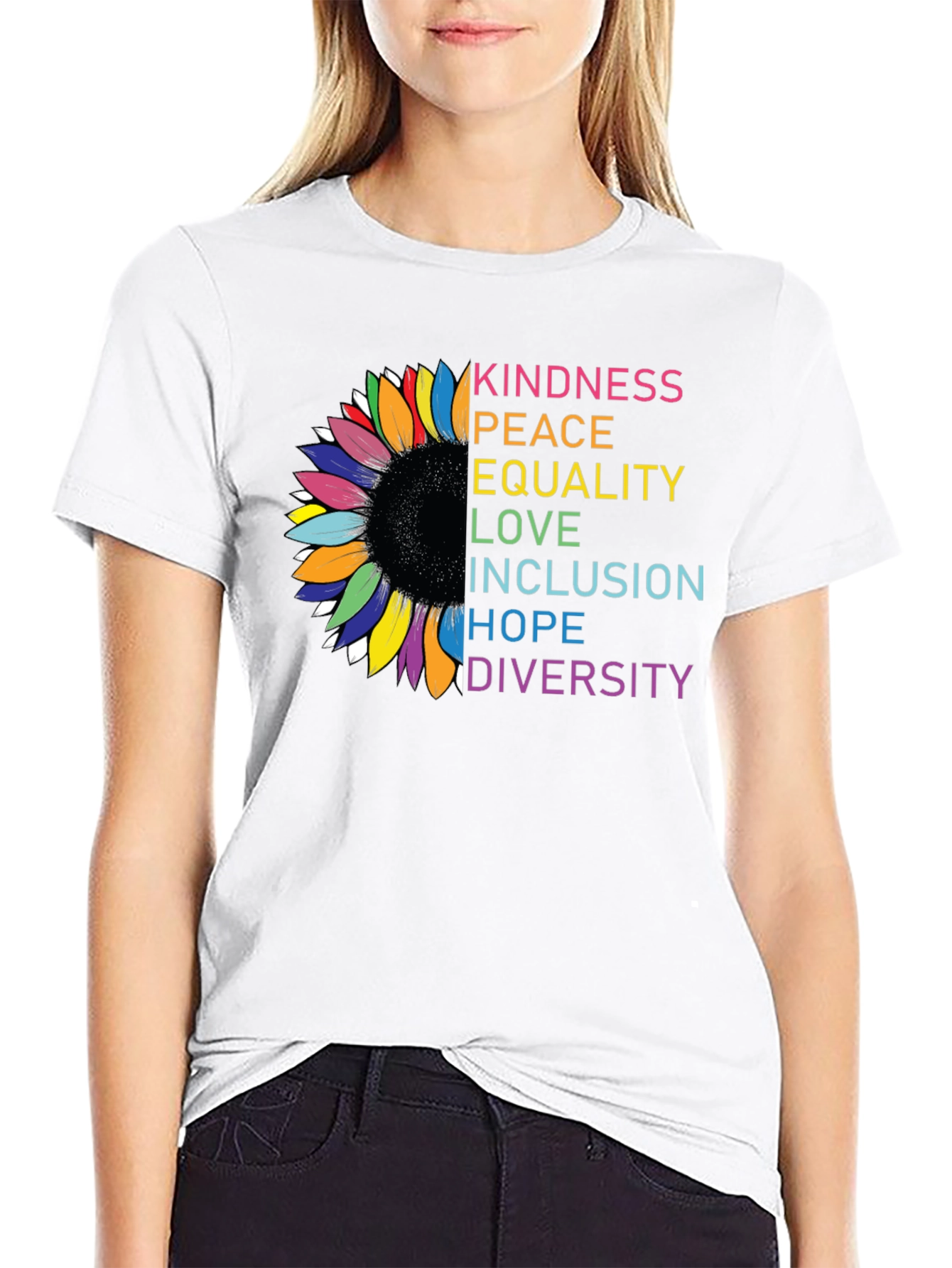Kindness Peace Equality Graphic T-Shirt
