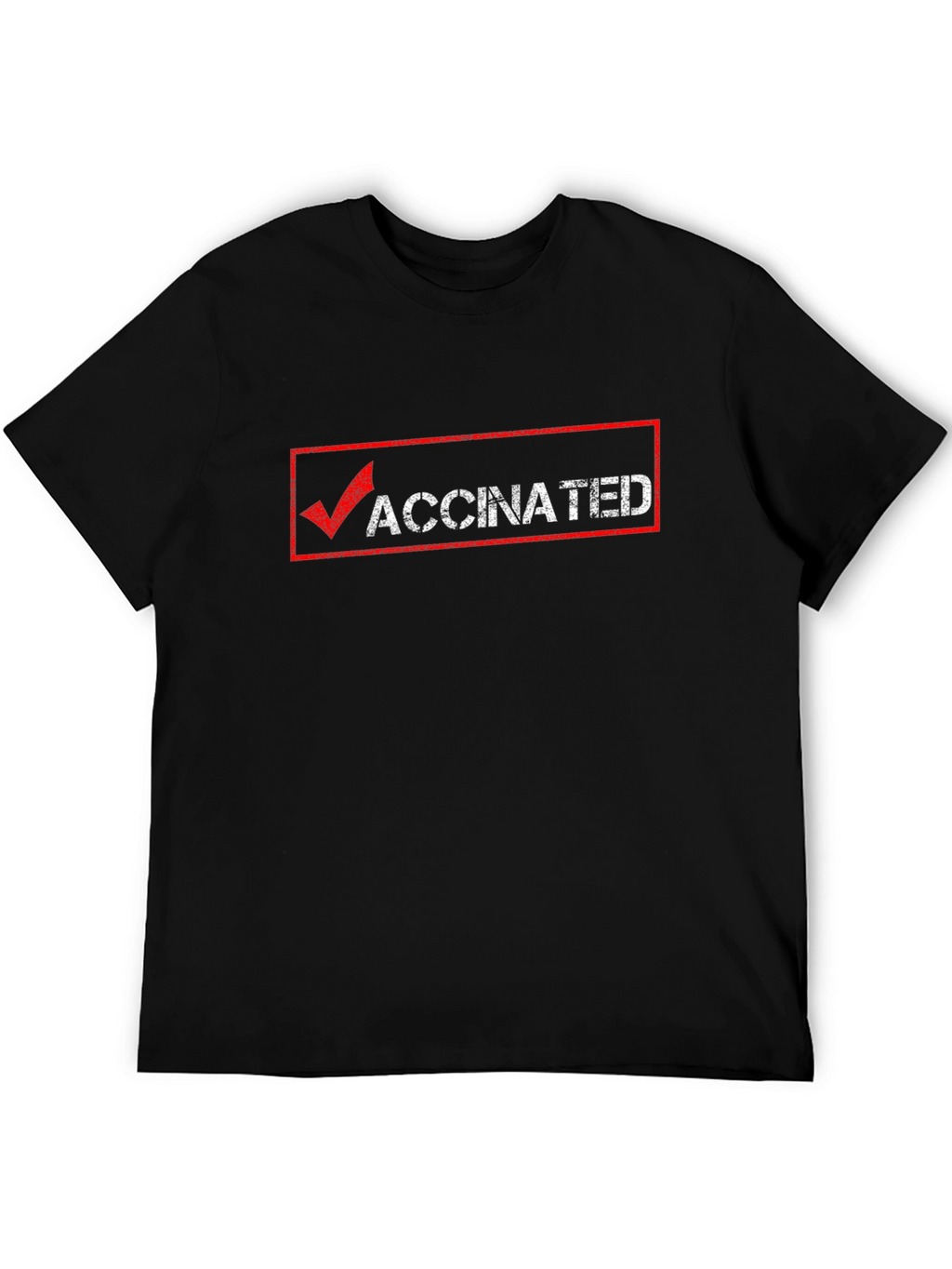Vaccinated Graphic Tee - Black Cotton T-Shirt