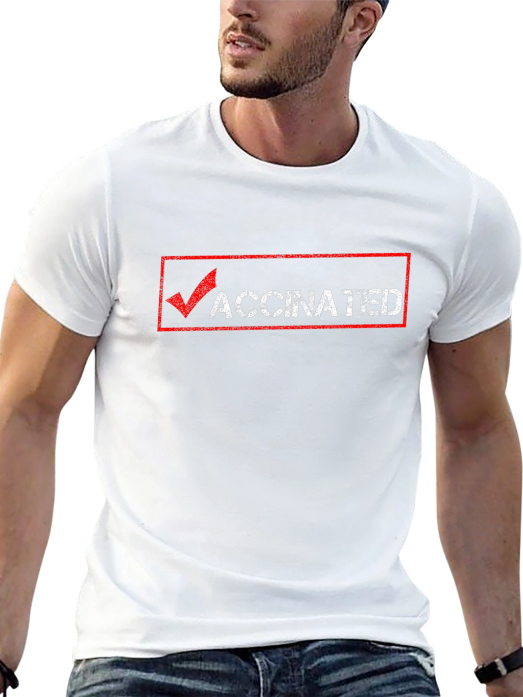 Vaccinated Graphic Tee - Black Cotton T-Shirt