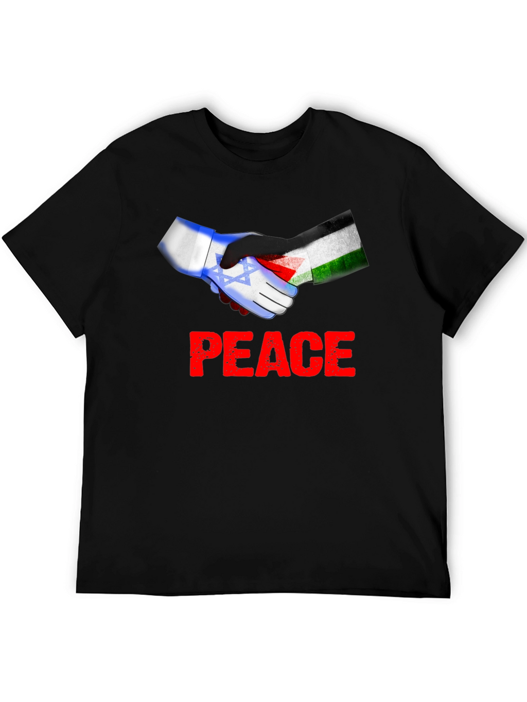 Peace Israel Palestine Flag Handshake T-Shirt