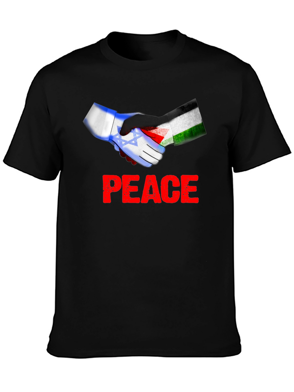 Peace Israel Palestine Flag Handshake T-Shirt