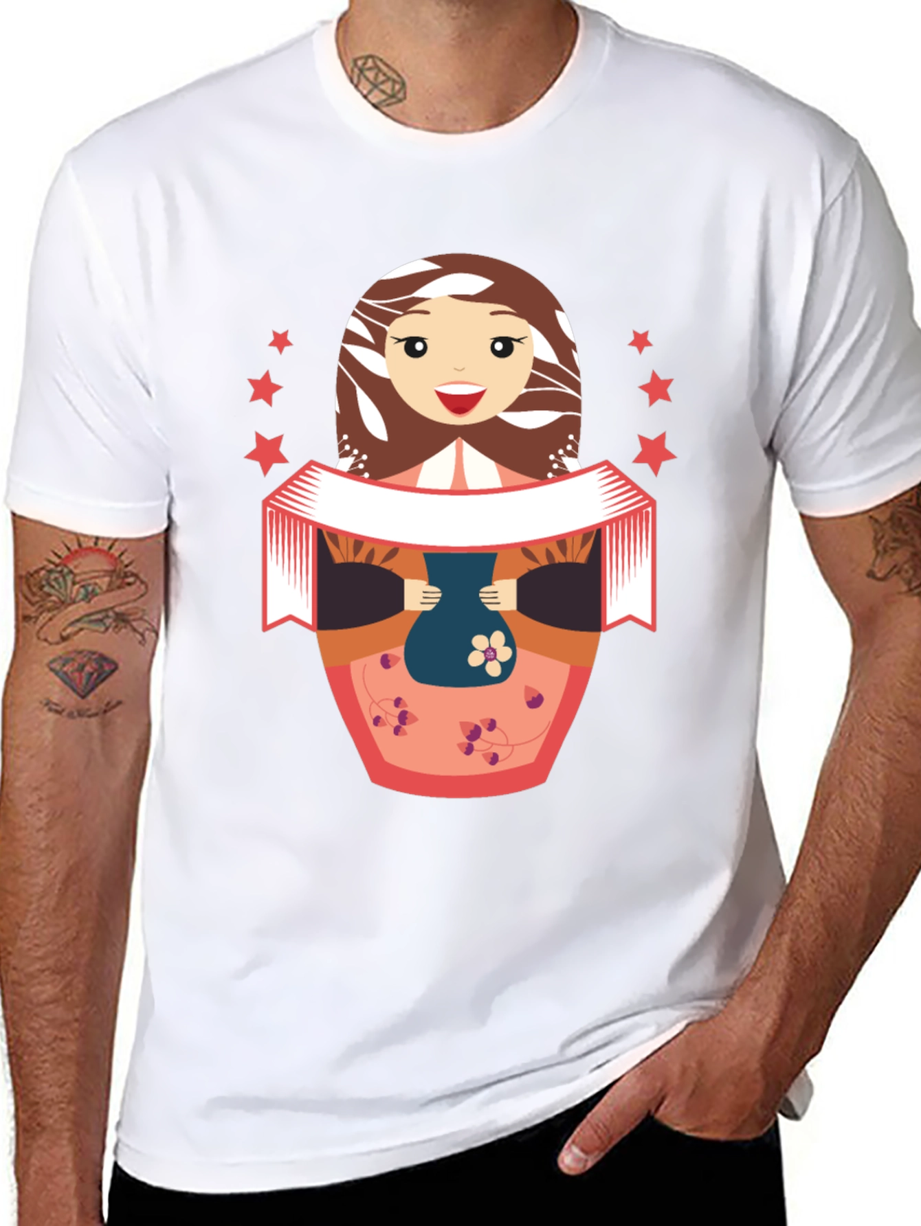 Matryoshka Doll Graphic T-Shirt - Unique Design