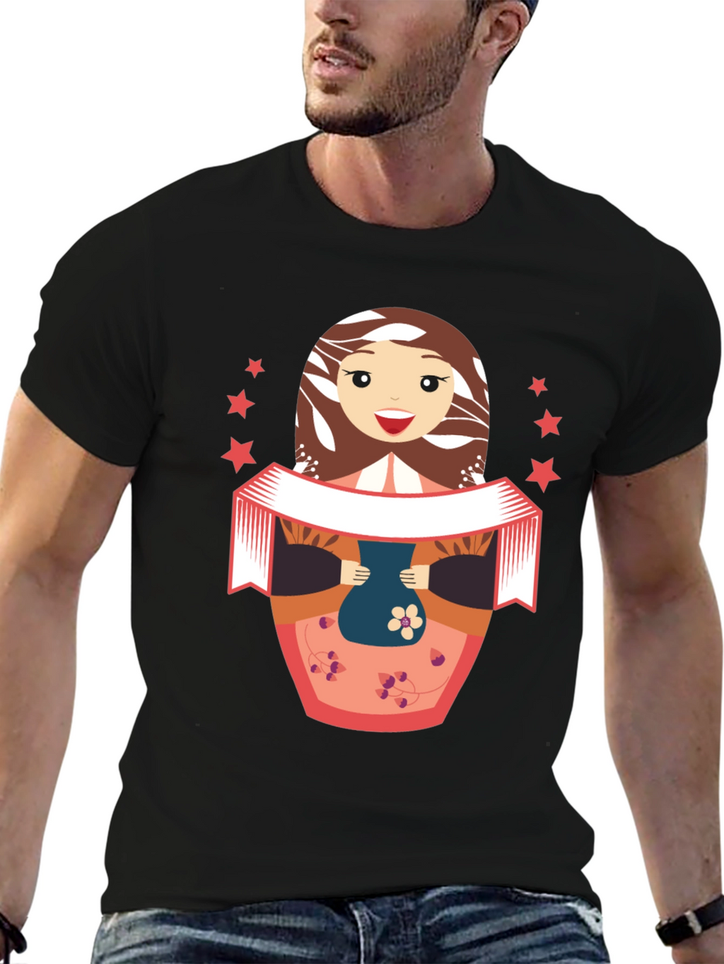 Matryoshka Doll Graphic T-Shirt - Unique Design