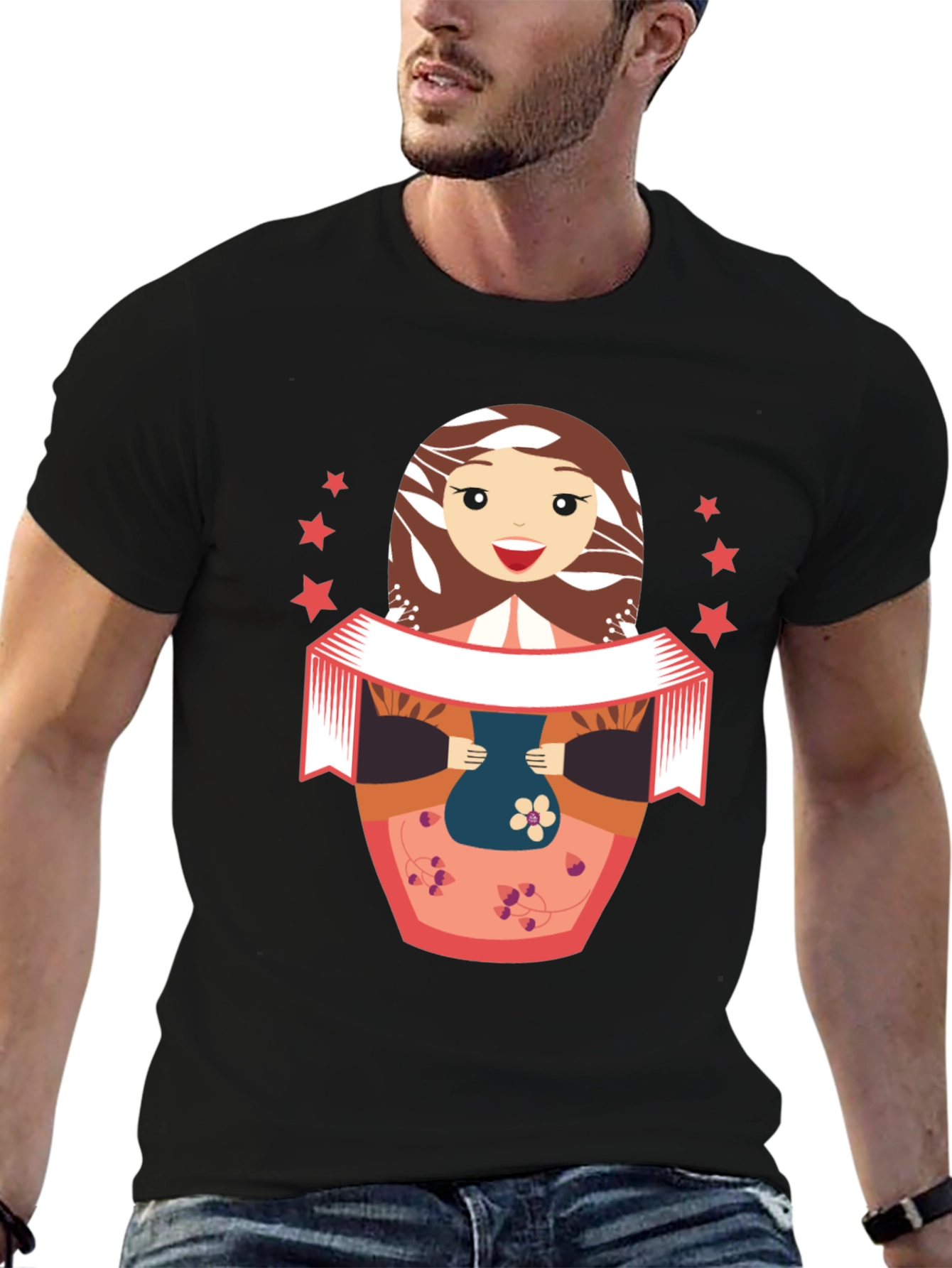 Matryoshka Doll Graphic T-Shirt - Unique Design