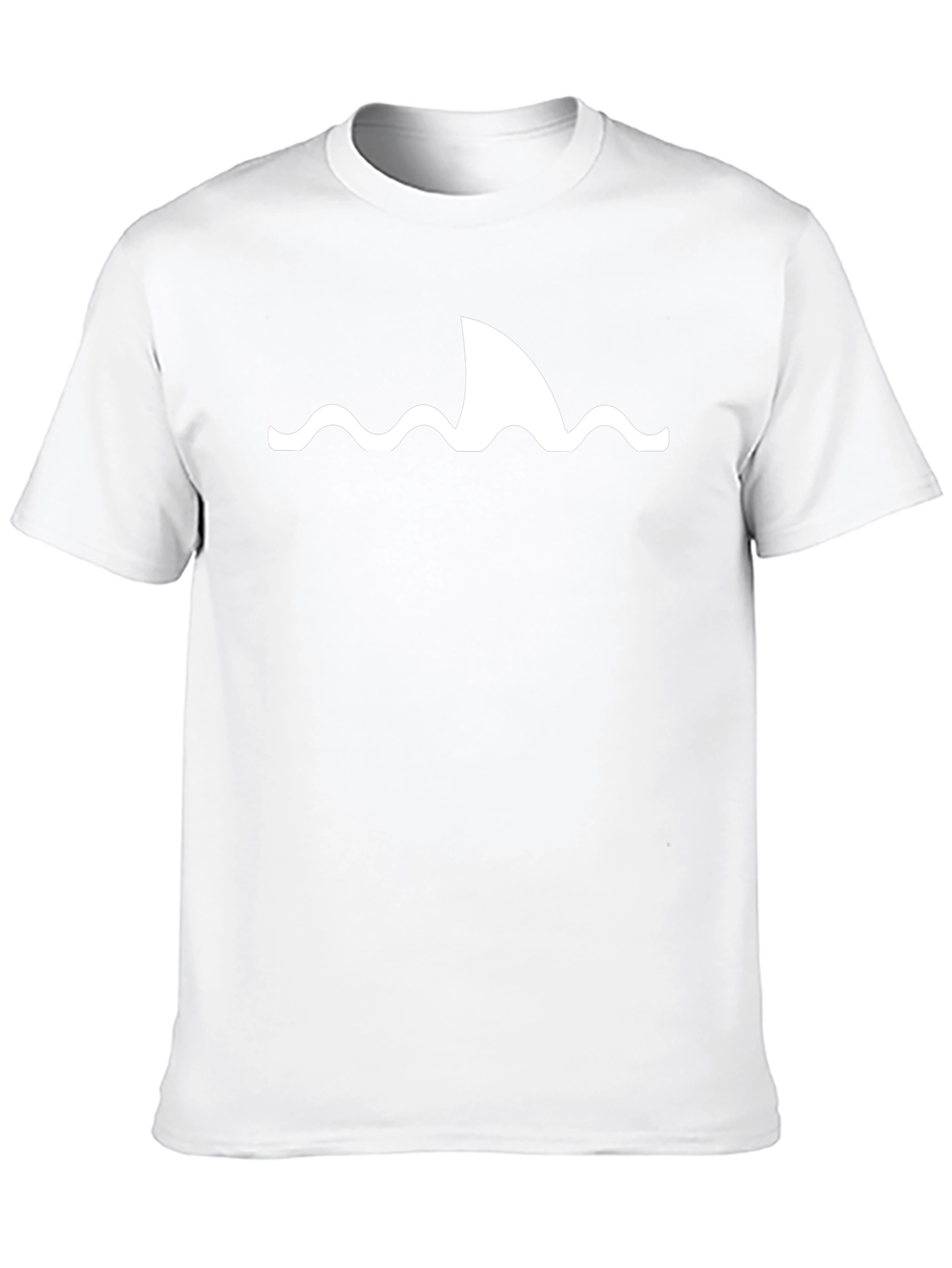 Shark Fin Wave Graphic Black T-Shirt