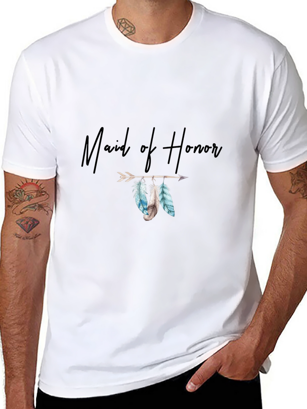 Maid of Honor Feather Arrow T-Shirt