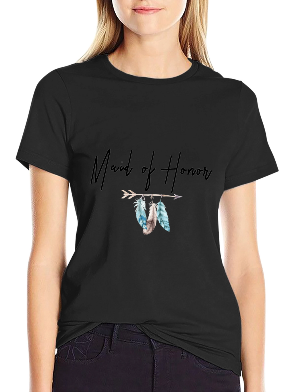 Maid of Honor Feather Arrow T-Shirt