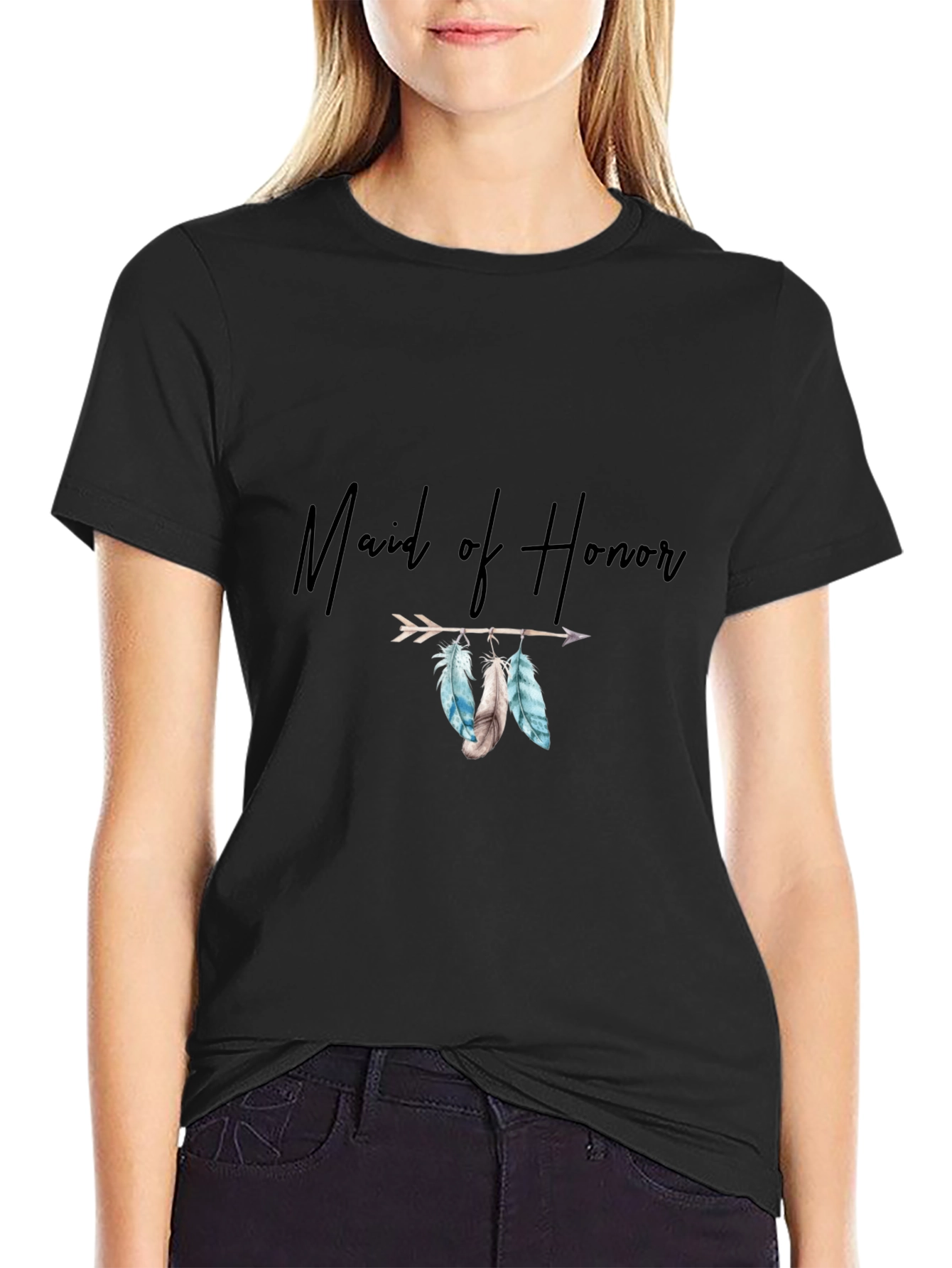 Maid of Honor Feather Arrow T-Shirt