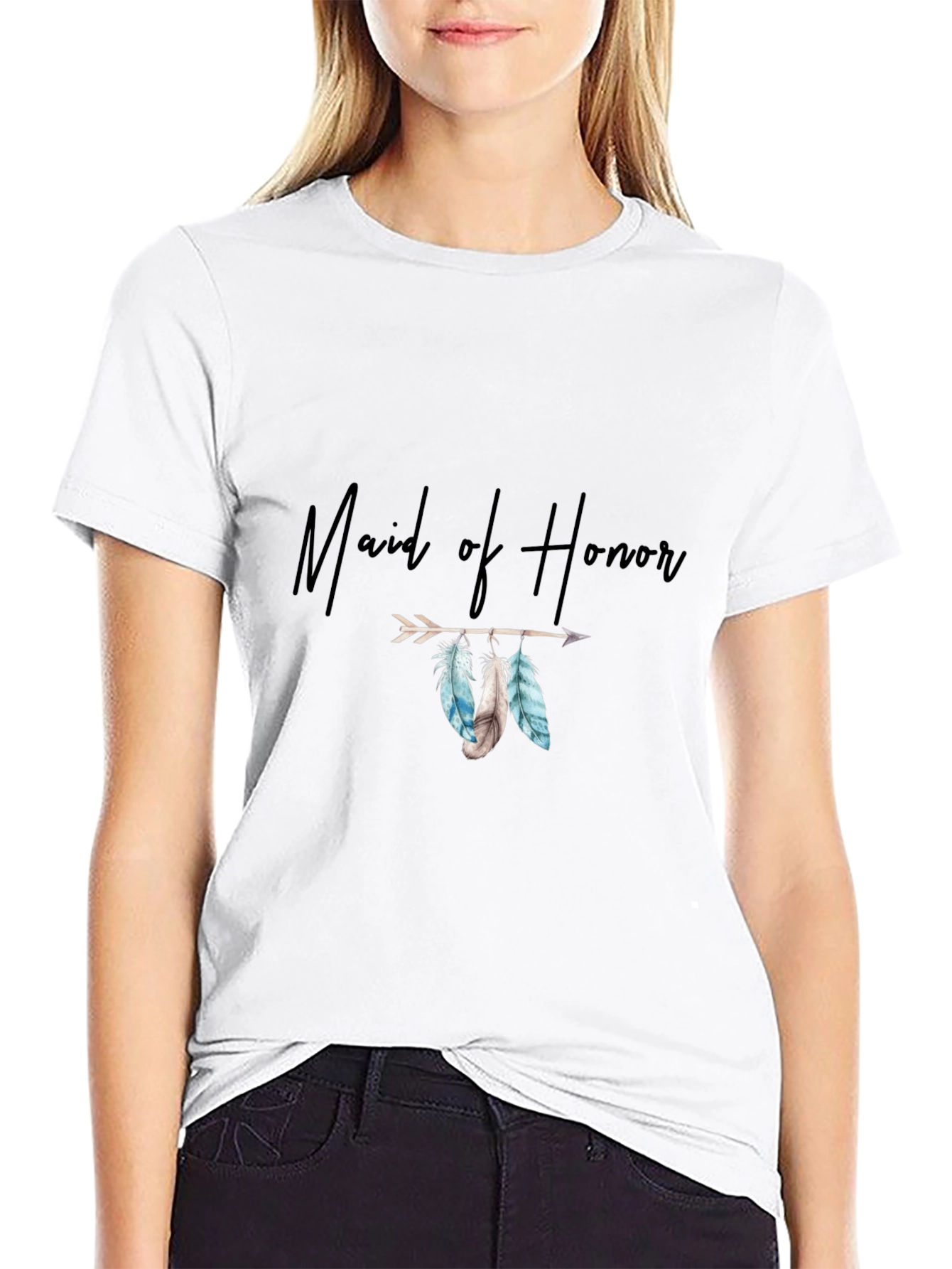 Maid of Honor Feather Arrow T-Shirt