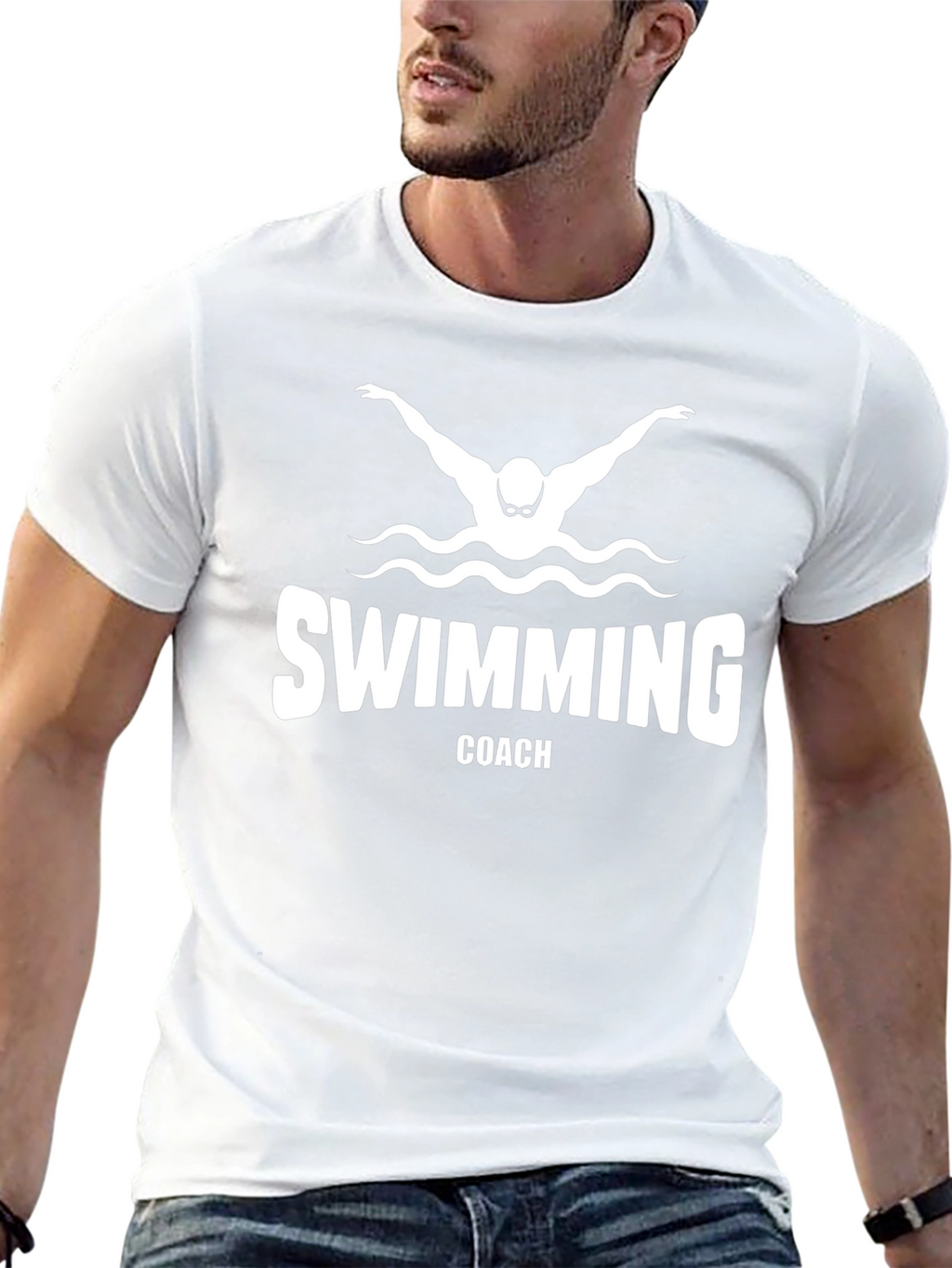 Swimming Coach Graphic T-Shirt