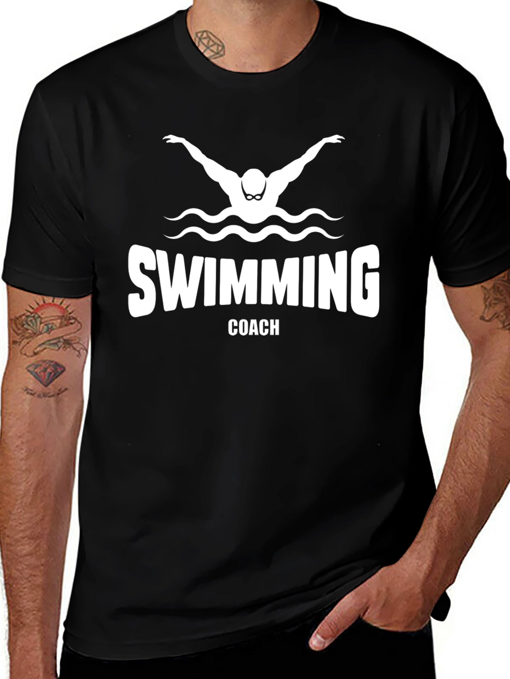 Swimming Coach Graphic T-Shirt