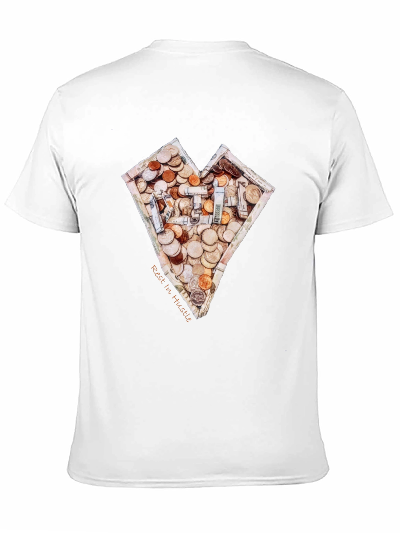Money Heart T-Shirt - Rest In Hustle Design