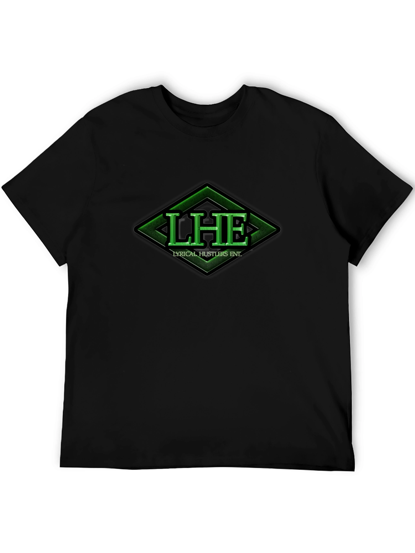 Lyrical Hustlers ENT. Black Graphic Tee