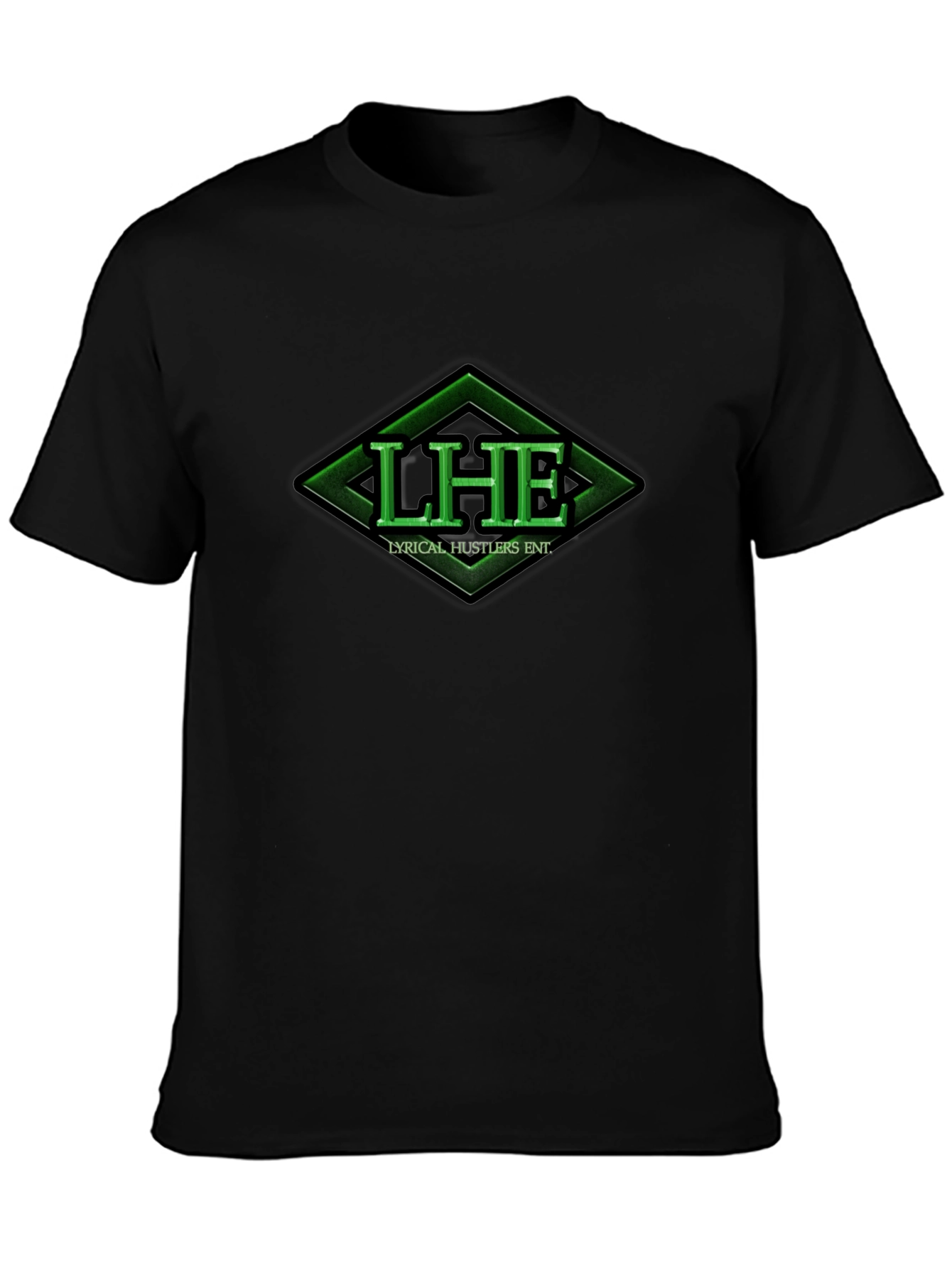 Lyrical Hustlers ENT. Black Graphic Tee