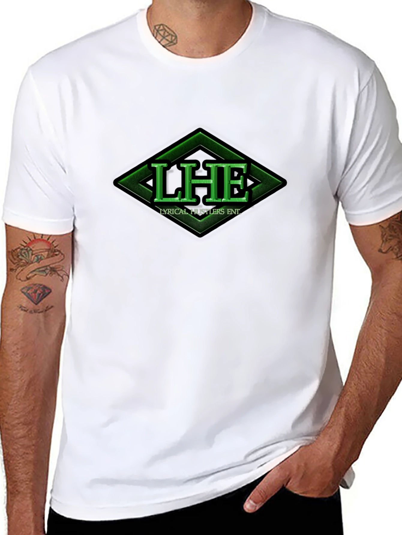 Lyrical Hustlers ENT. Black Graphic Tee