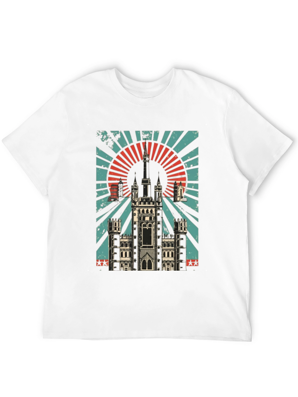 Castle Graphic Print Tee - Black