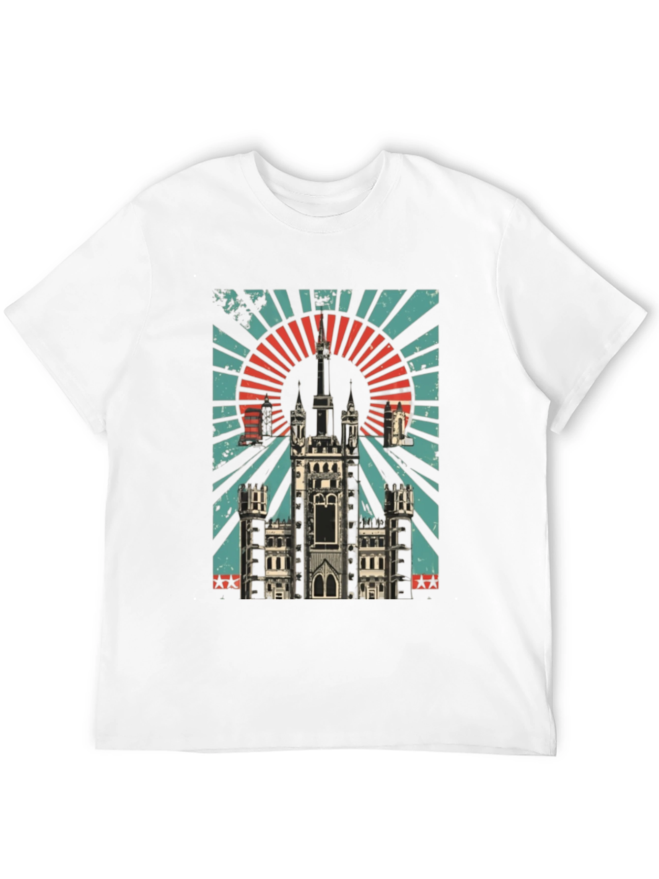 Castle Graphic Print Tee - Black