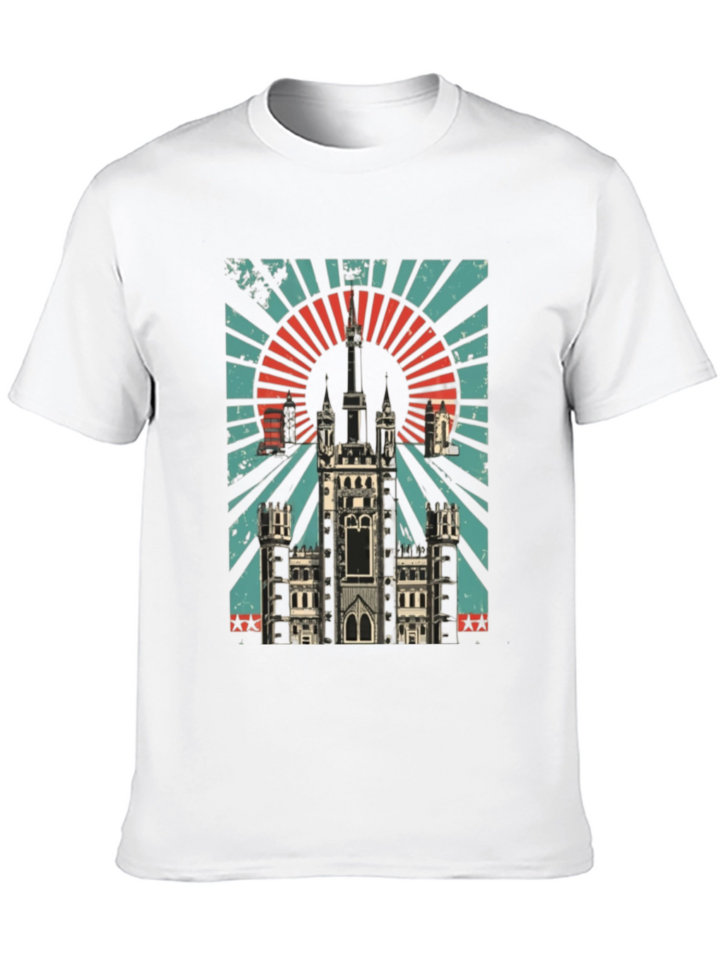 Castle Graphic Print Tee - Black