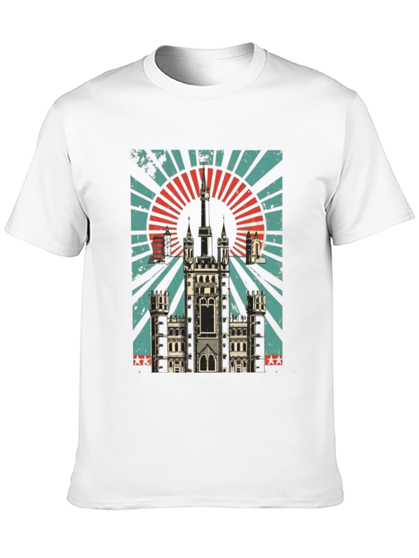 Castle Graphic Print Tee - Black