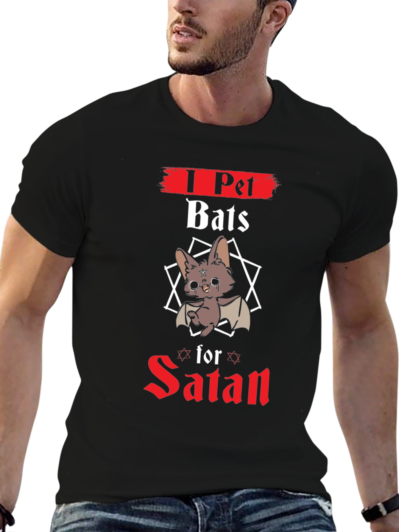 I Pet Bats for Satan Graphic Tee
