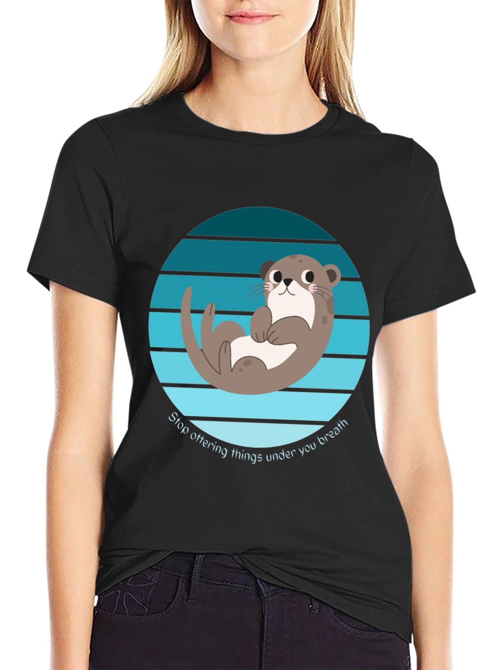 Otter Graphic T-Shirt - Stop Ottering Things