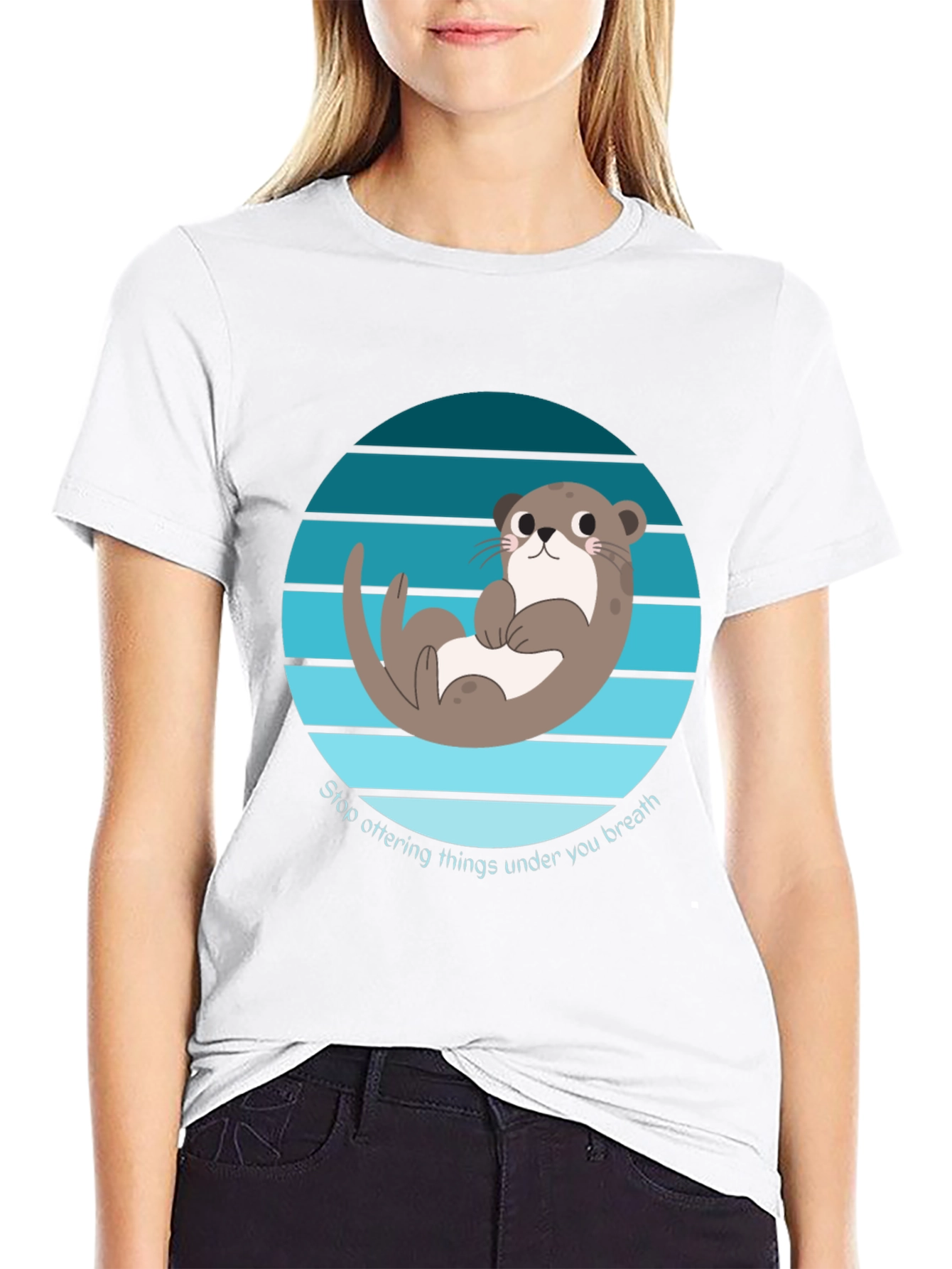 Otter Graphic T-Shirt - Stop Ottering Things