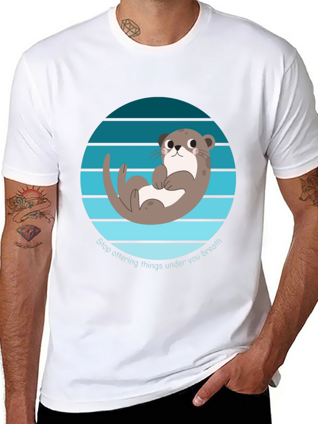 Otter Graphic T-Shirt - Stop Ottering Things