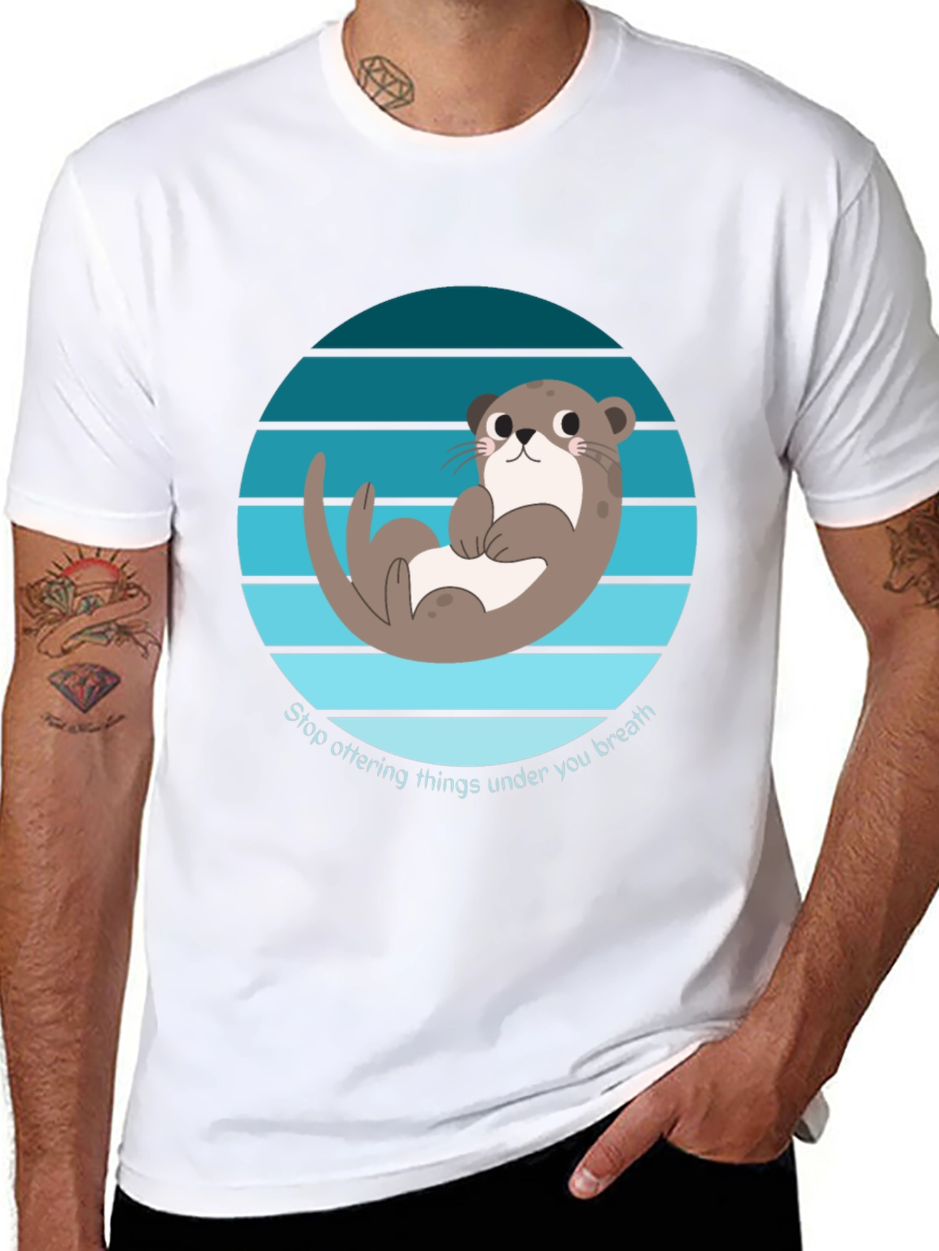 Otter Graphic T-Shirt - Stop Ottering Things