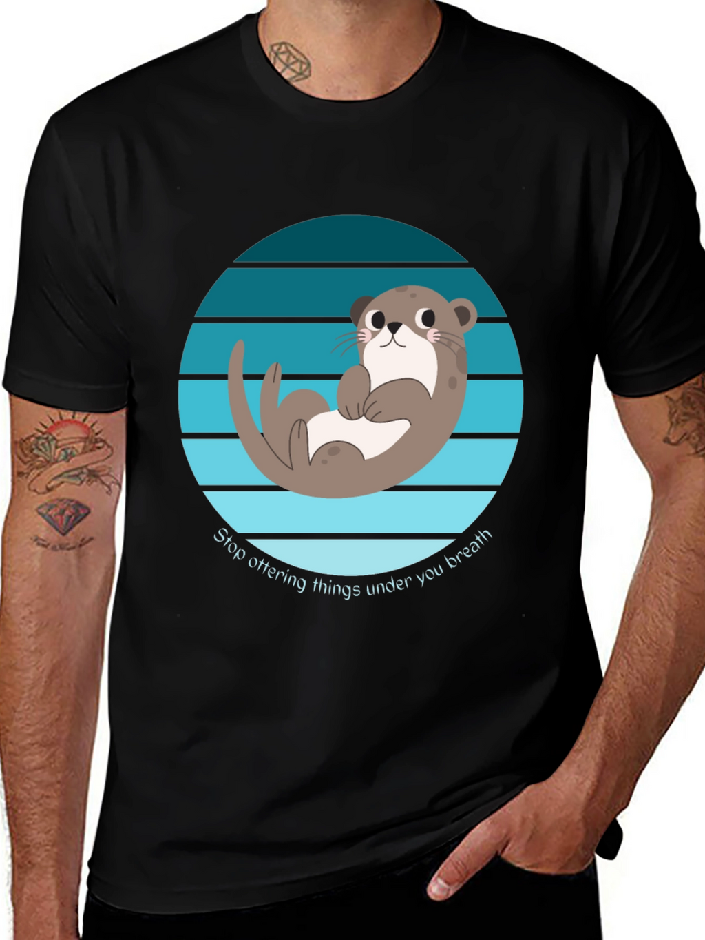 Otter Graphic T-Shirt - Stop Ottering Things